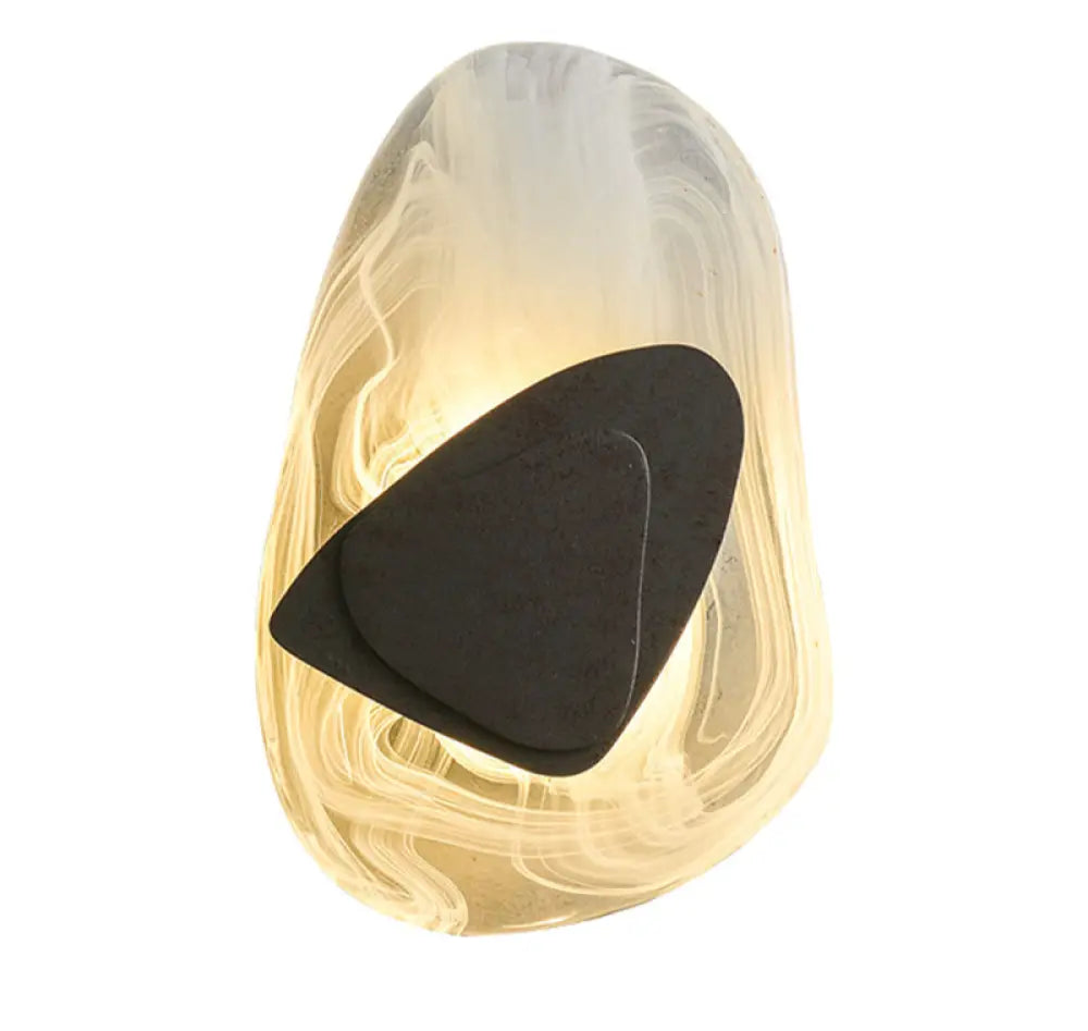 Applique Murale Nordique Moderne, Verre et Métal Noir