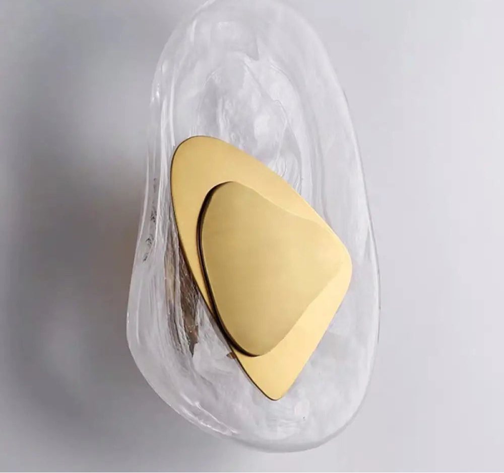 Applique Murale Nordique Moderne, Verre et Métal Noir