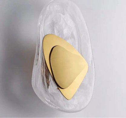 Applique Murale Nordique Moderne, Verre et Métal Noir