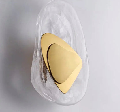 Applique Murale Nordique Moderne, Verre et Métal Noir