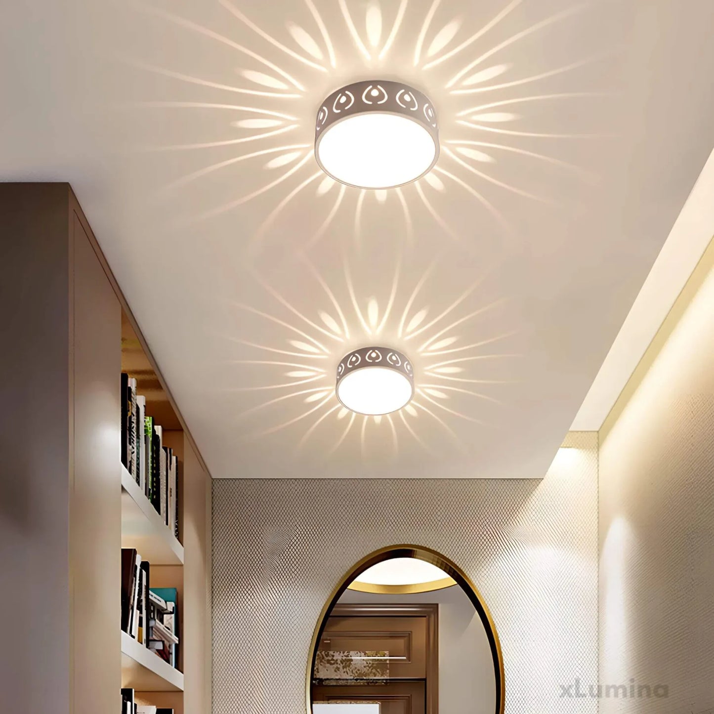 Plafonnier LED Moderne | Idéal pour Entrée, Couloir et Balcon