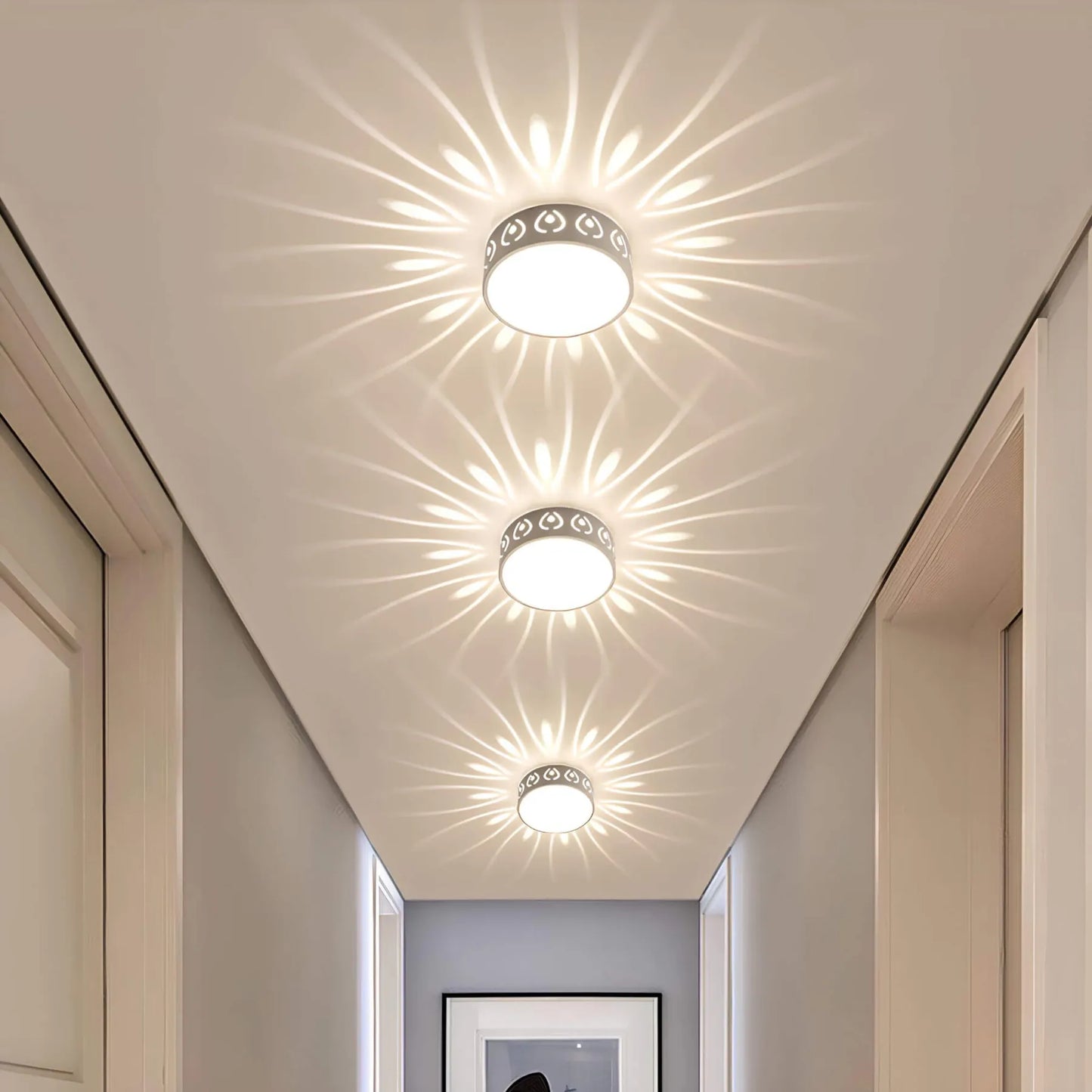 Plafonnier LED Moderne | Idéal pour Entrée, Couloir et Balcon