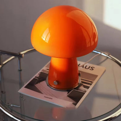 Lampe de Table Champignon Rétro en Verre – Éclairage Nostalgique et Tendance
