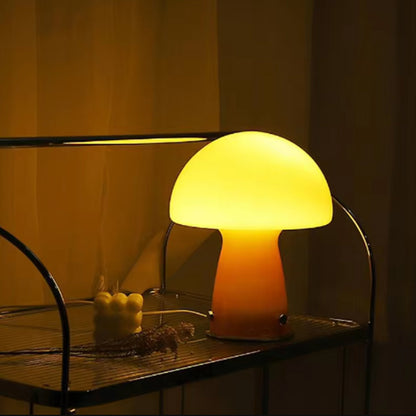 Lampe de Table Champignon Rétro en Verre – Éclairage Nostalgique et Tendance