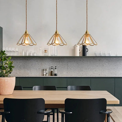 Lampe Suspendue en Verre Coloré – Élégance Classique et Ambiance Artistique