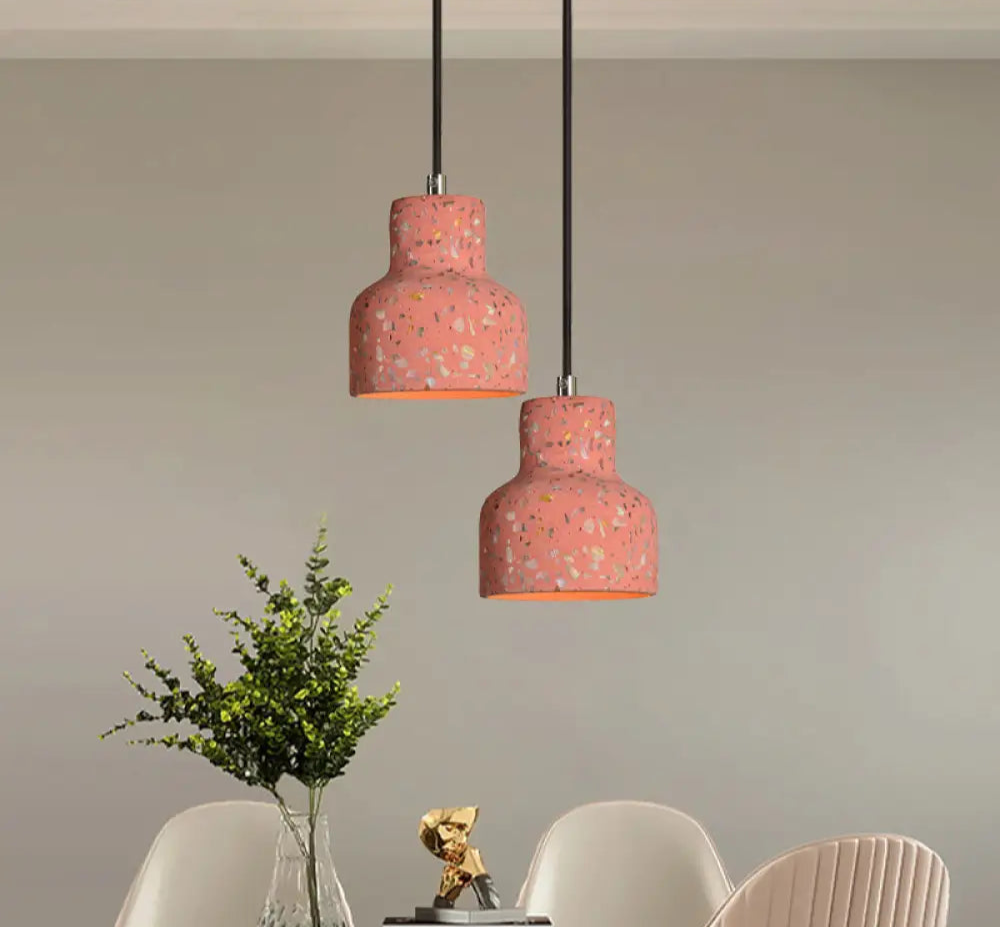 Suspension Nordique Terrazzo, Ciment, Couleurs Variées