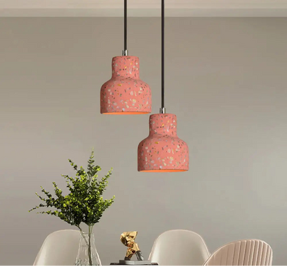 Suspension Nordique Terrazzo, Ciment, Couleurs Variées