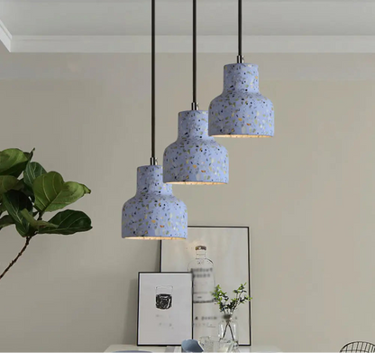 Suspension Nordique Terrazzo, Ciment, Couleurs Variées