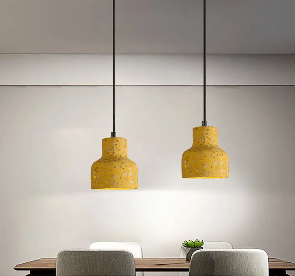 Suspension Nordique Terrazzo, Ciment, Couleurs Variées