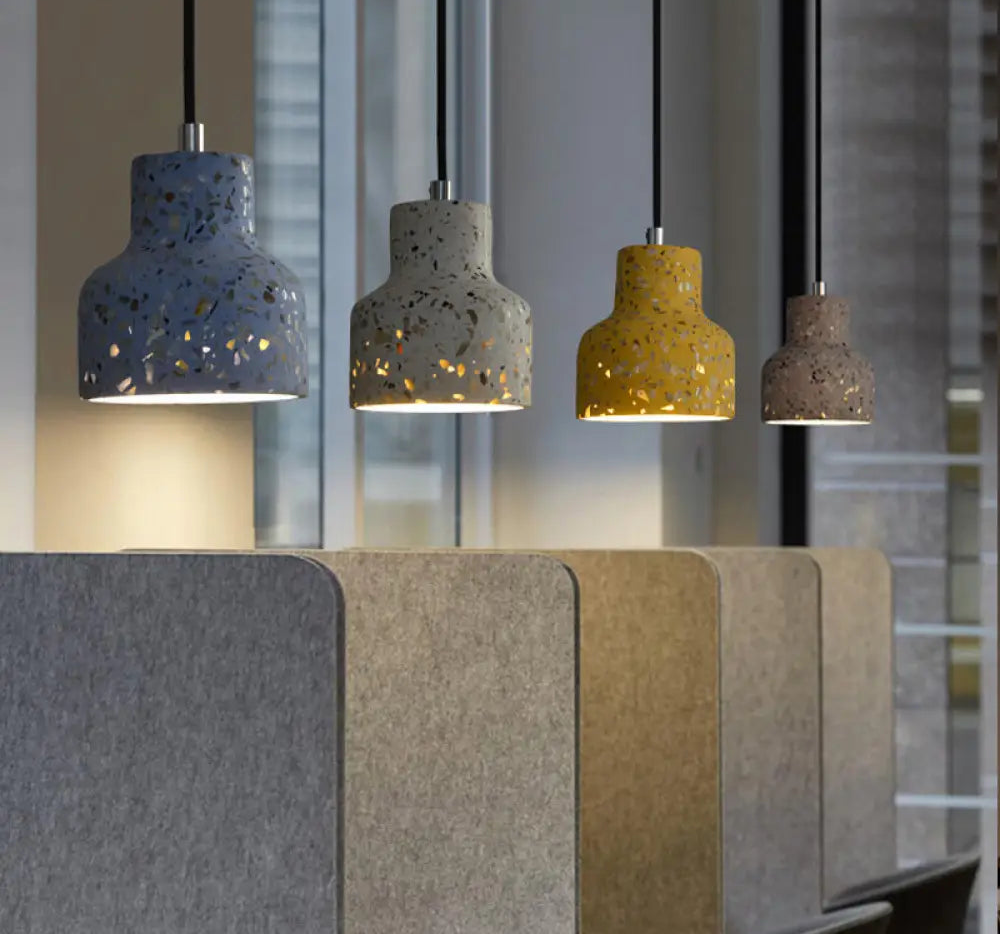 Suspension Nordique Terrazzo, Ciment, Couleurs Variées