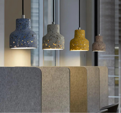 Suspension Nordique Terrazzo, Ciment, Couleurs Variées