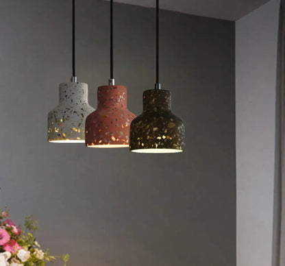 Suspension Nordique Terrazzo, Ciment, Couleurs Variées