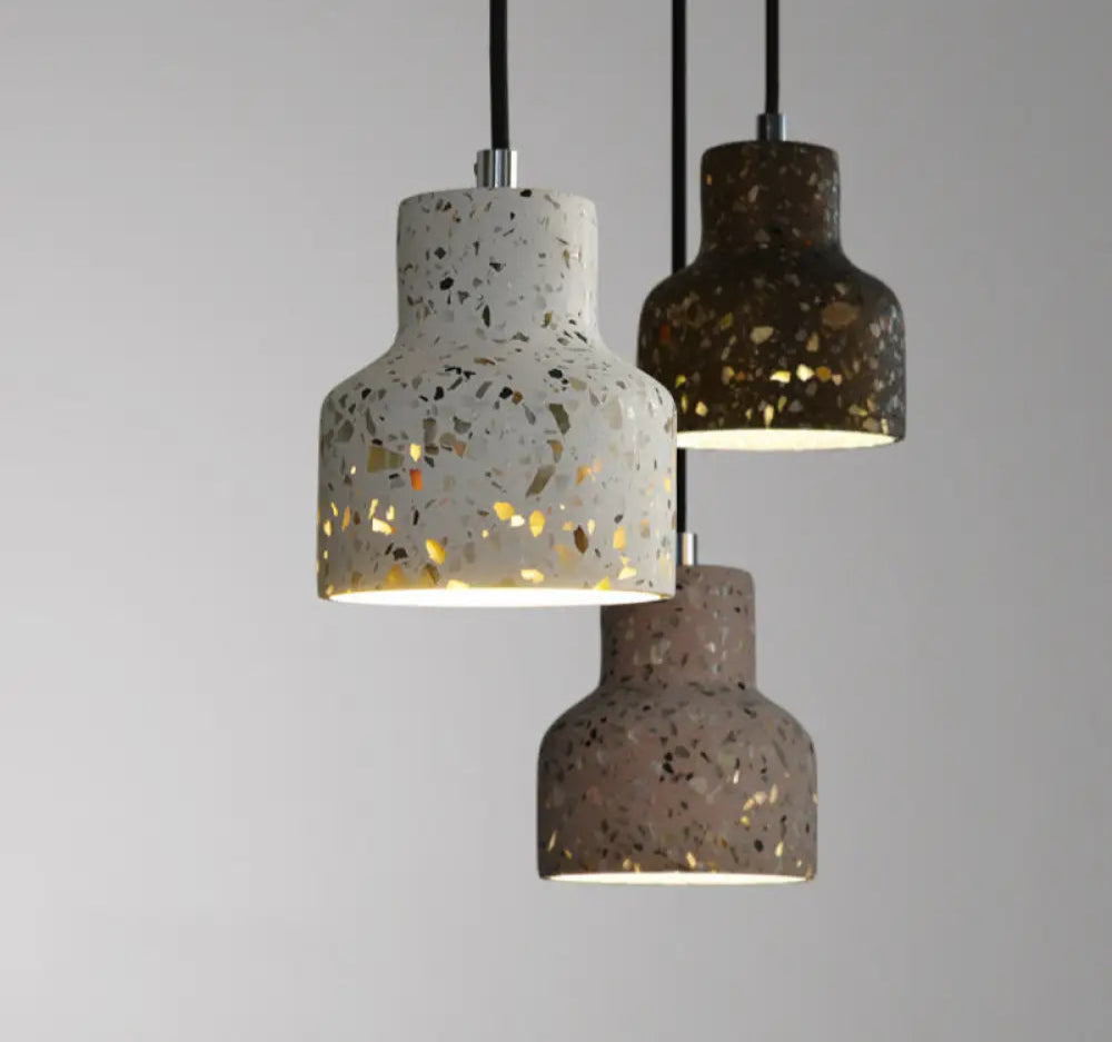 Suspension Nordique Terrazzo, Ciment, Couleurs Variées