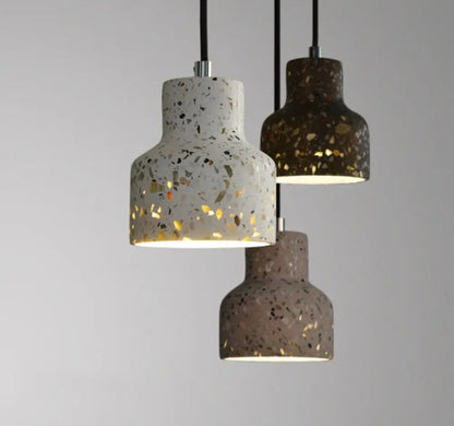 Suspension Nordique Terrazzo, Ciment, Couleurs Variées