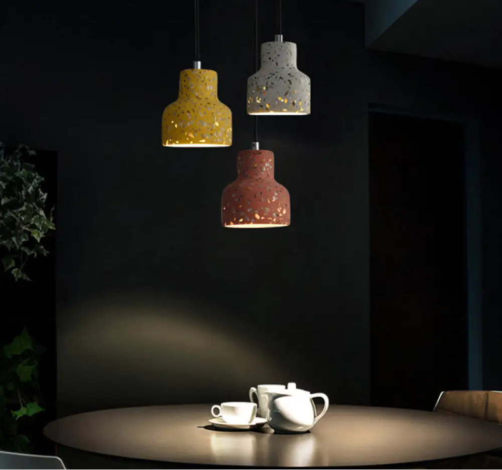 Suspension Nordique Terrazzo, Ciment, Couleurs Variées