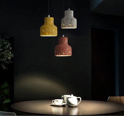 Suspension Nordique Terrazzo, Ciment, Couleurs Variées