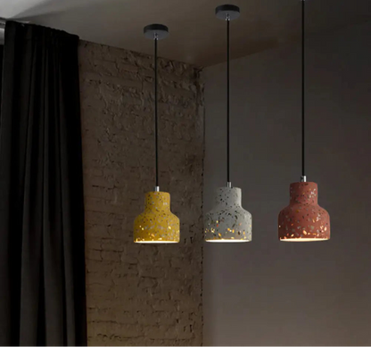 Suspension Nordique Terrazzo, Ciment, Couleurs Variées