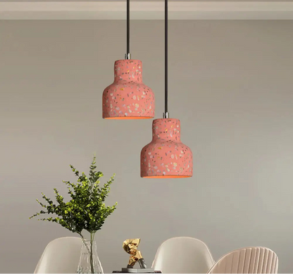 Suspension Nordique Terrazzo, Ciment, Couleurs Variées