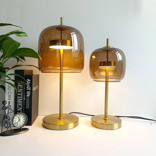 Lampe de Table en Verre Transparent – Élégance Nordique pour une Ambiance Moderne