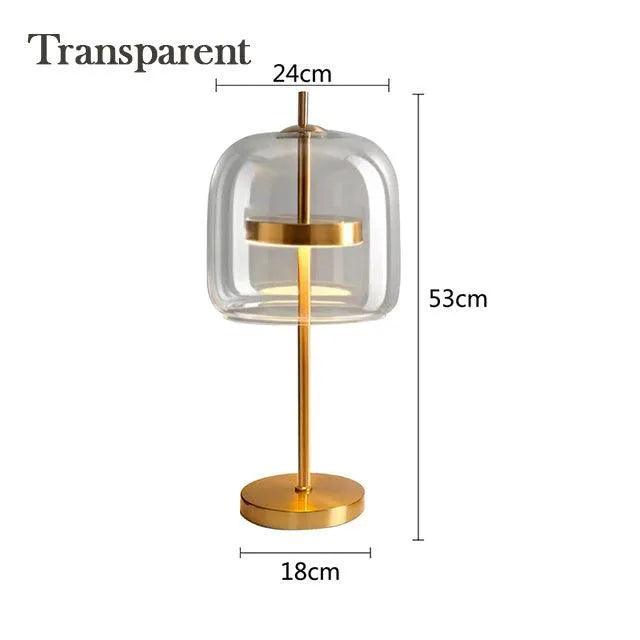 Lampe de Table en Verre Transparent – Élégance Nordique pour une Ambiance Moderne