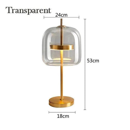 Lampe de Table en Verre Transparent – Élégance Nordique pour une Ambiance Moderne