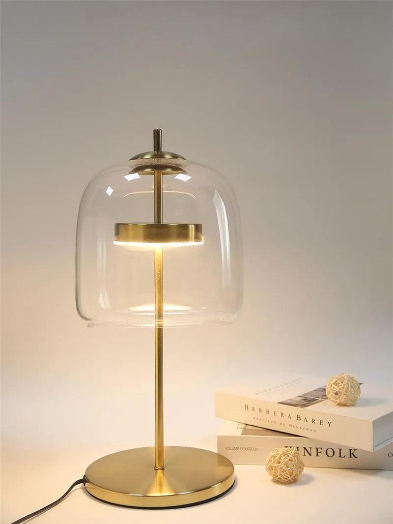 Lampe de Table en Verre Transparent – Élégance Nordique pour une Ambiance Moderne