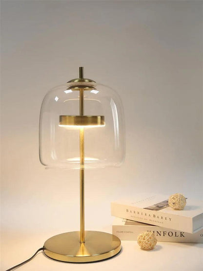 Lampe de Table en Verre Transparent – Élégance Nordique pour une Ambiance Moderne