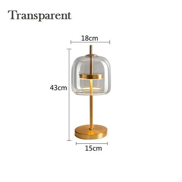 Lampe de Table en Verre Transparent – Élégance Nordique pour une Ambiance Moderne