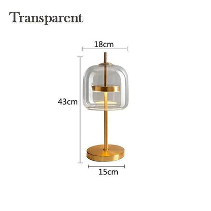 Lampe de Table en Verre Transparent – Élégance Nordique pour une Ambiance Moderne