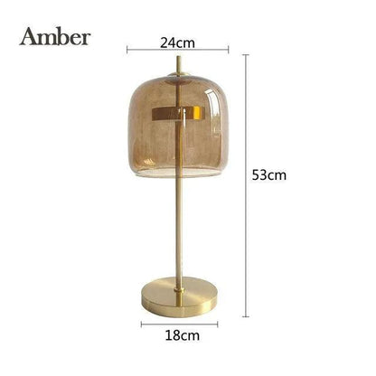 Lampe de Table en Verre Transparent – Élégance Nordique pour une Ambiance Moderne