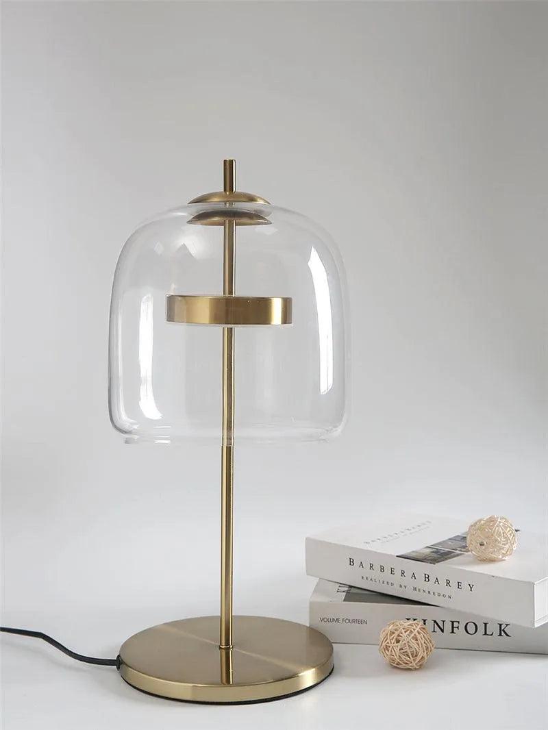 Lampe de Table en Verre Transparent – Élégance Nordique pour une Ambiance Moderne