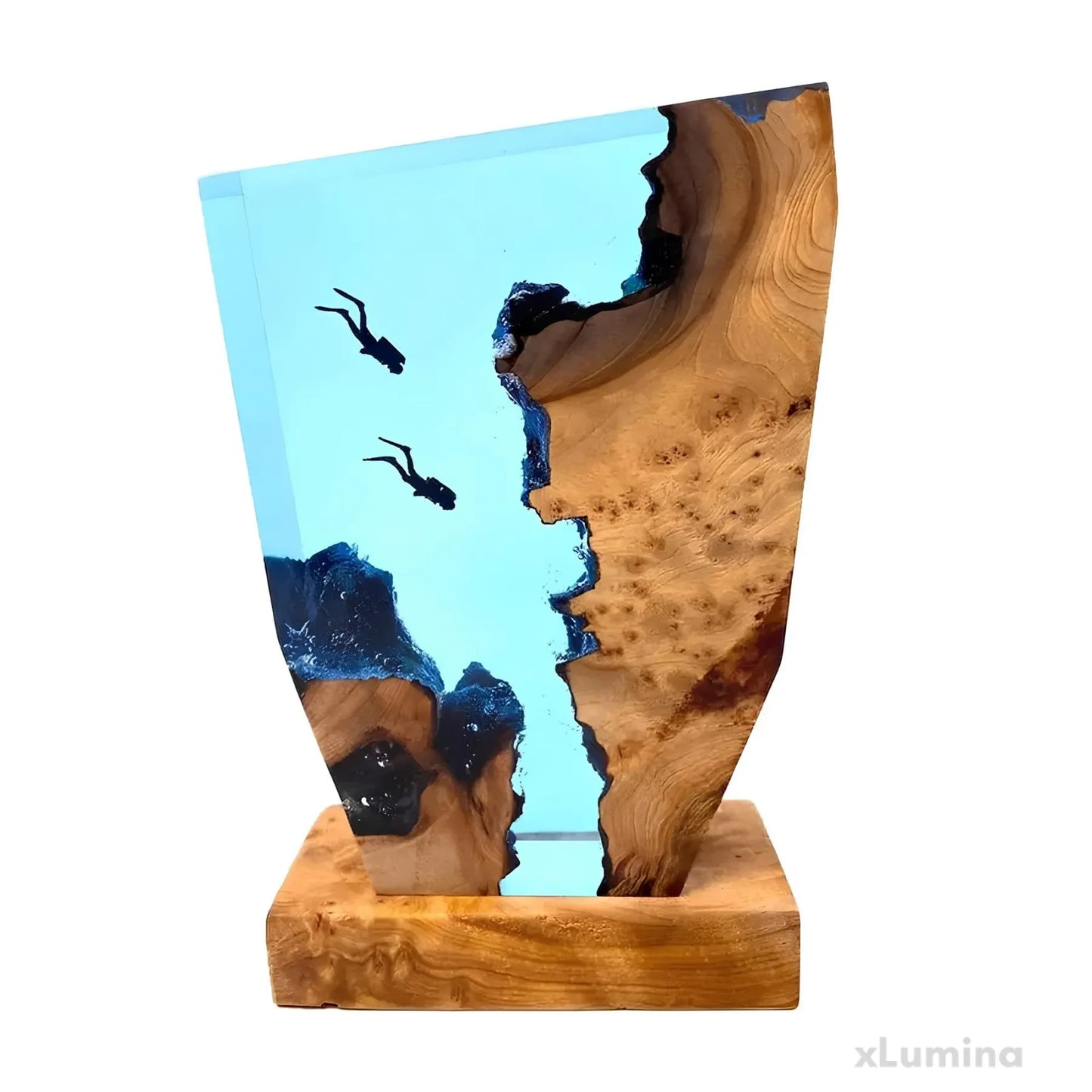 OceanDepths | Lampe de Bureau Plongeur Océanique Karst | Éclairage Inspiré de la Mer