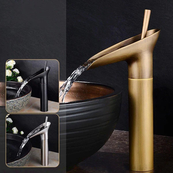Robinet de salle de bains Waterfall Antique - Robinet de Salle de Bain en Bronze Ancien