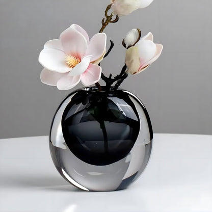 Vase en Verre Cristal Opalescent – Élégance Lumineuse pour un Intérieur Raffiné
