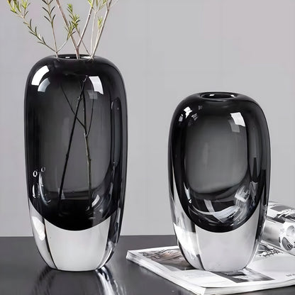 Vase en Verre Cristal Opalescent – Élégance Lumineuse pour un Intérieur Raffiné
