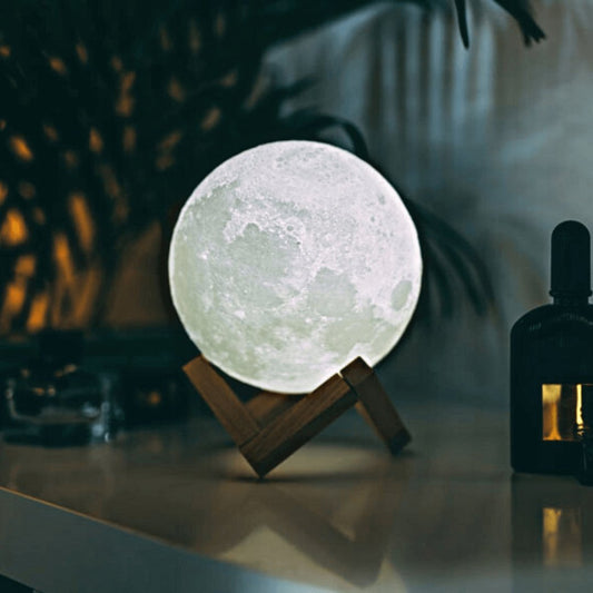 Moon Lamp | Lampe Lune Blanche – Éclairage Lunaire Apaisant pour Votre Intérieur