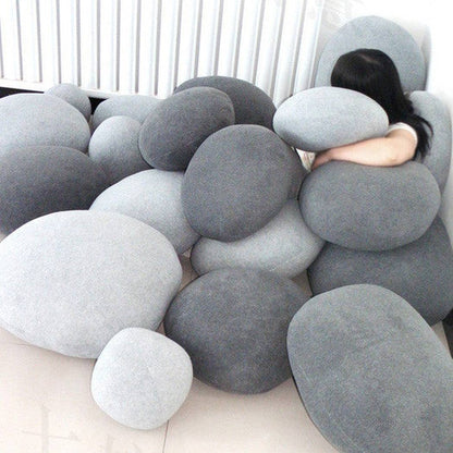 Pebble Stone – Housses de Coussin Effet Galet (Lot de 6)