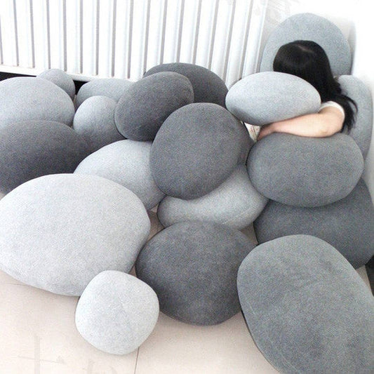Pebble Stone – Housses de Coussin Effet Galet (Lot de 6)