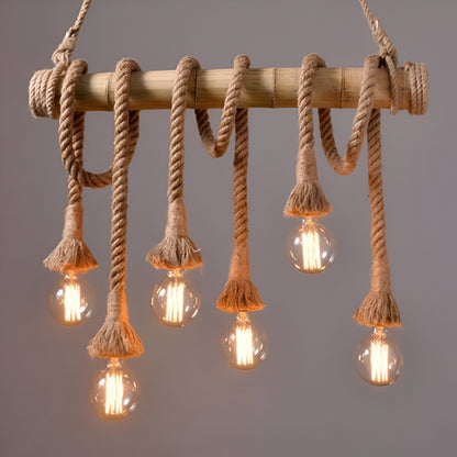 Suspension en Corde de Chanvre Lubeck – Élégance Rustique et Ambiance Chaleureuse