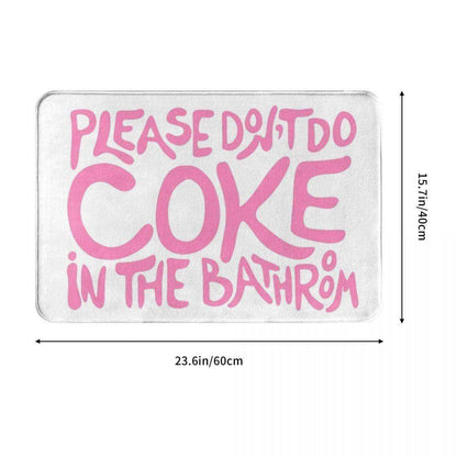 Tapis de Salle de Bain Rose avec Message Drôle – Antidérapant et Lavable