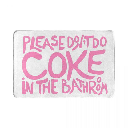 Tapis de Salle de Bain Rose avec Message Drôle – Antidérapant et Lavable