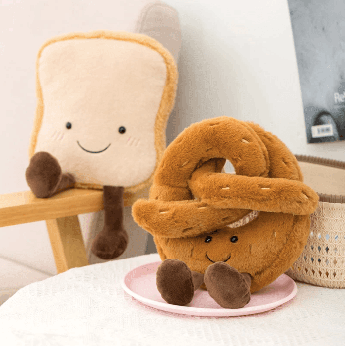 Brezel Croissant Toastbrot Plüsch-Spielzeug - Peluche Originale et Adorable