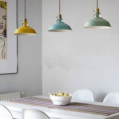 Suspension LED Design en Métal Coloré Loft | Éclairage Industriel et Moderne