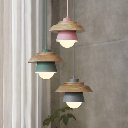 Suspension Moderne Scandinave en Bois Naturel