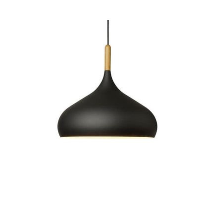 Suspension LED en Métal Coloré et Bâton en Bois Nordic - Élégance Scandinave Moderne