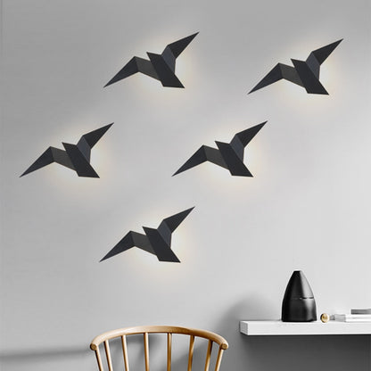 Applique murale LED style origami oiseau – Élégance moderne et artistique