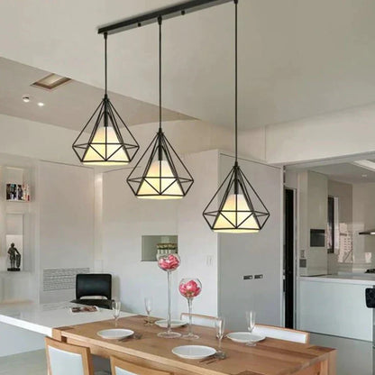Suspension Cuisine Fer Forgé E27 Design Moderne