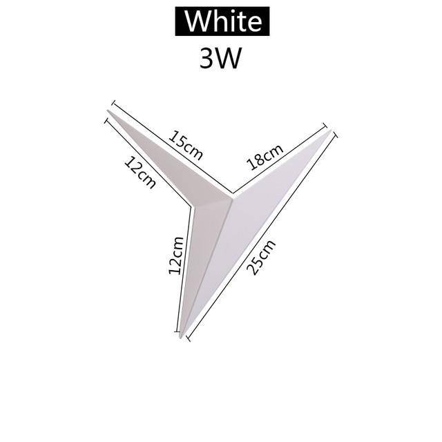 Applique Murale Triangulaire à LED – Style Industriel Moderne en Métal