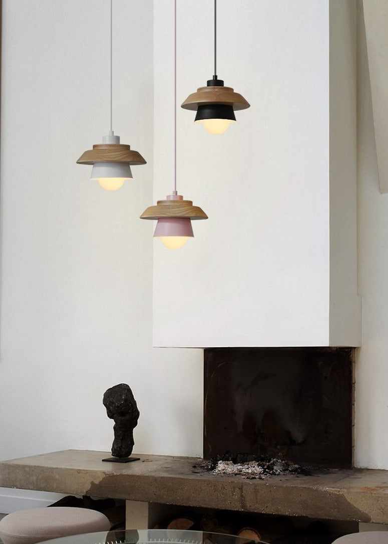 Moderne Nordic Design - Suspension en Bois Scandinave