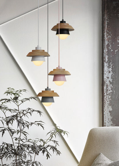 Suspension Moderne Scandinave en Bois Naturel